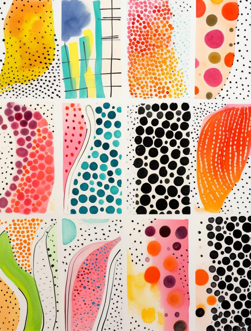 Abstraction Menagerie eBook page 69 — abstract collage, geometric patterns, modern art