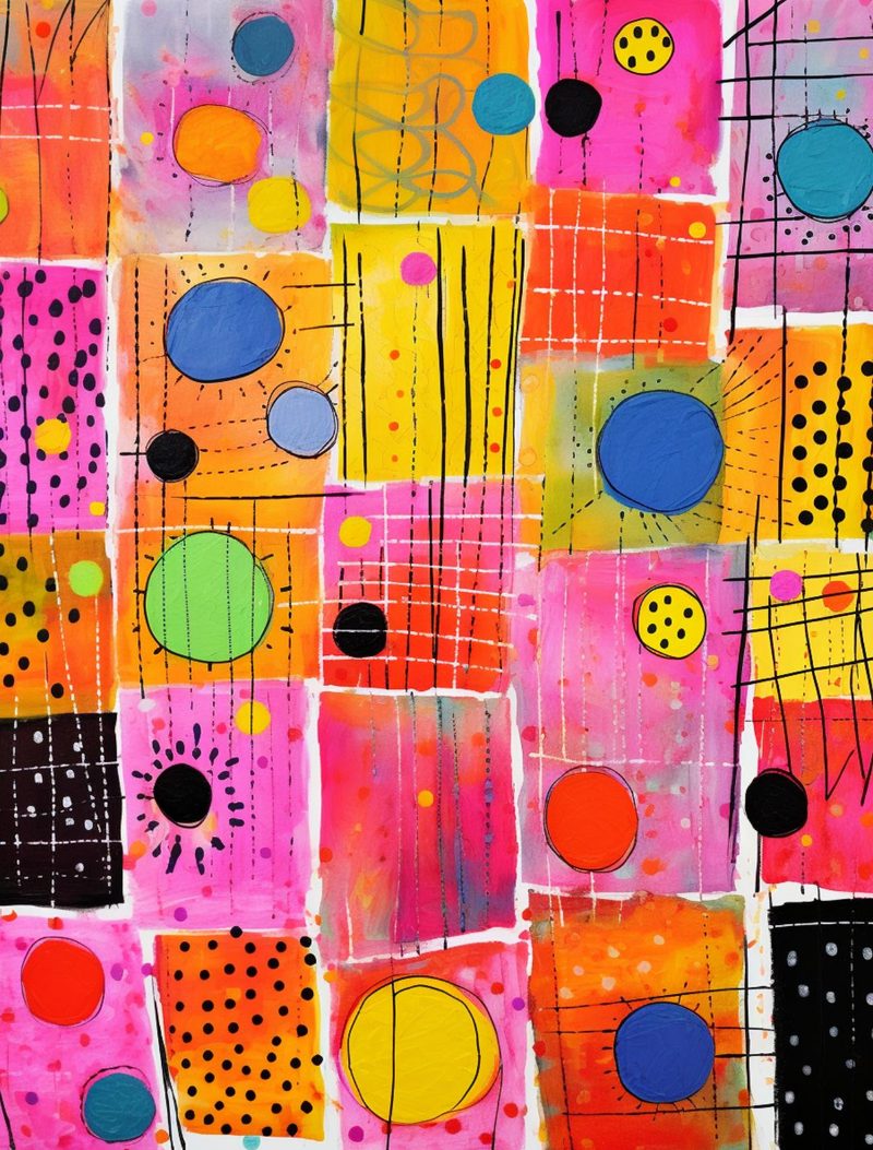 Abstraction Menagerie eBook page 71 — abstract geometric, bold colorful, contemporary art