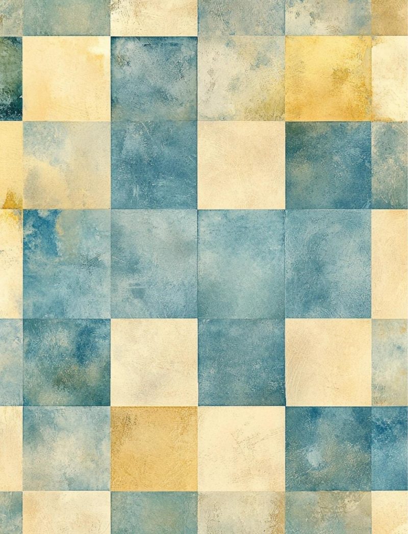 Back That Art Up eBook page 26 — vintage tile, distressed background, watercolor mosaic
