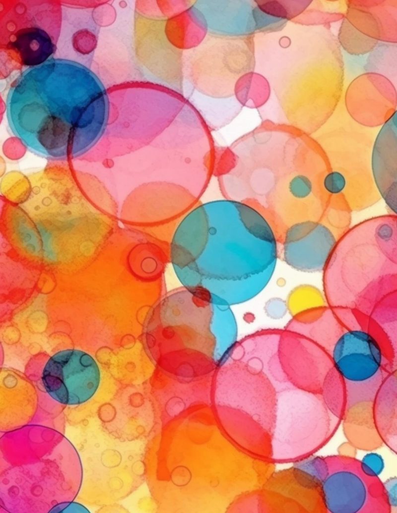 Bloomed & Bemused eBook page 101 — abstract art, watercolor, colorful collage