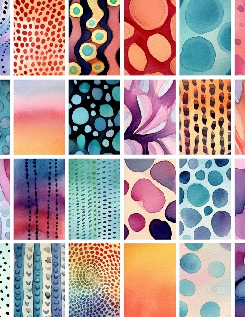 Bloomed & Bemused eBook page 47 — abstract-watercolor, geometric-patterns, modern-art