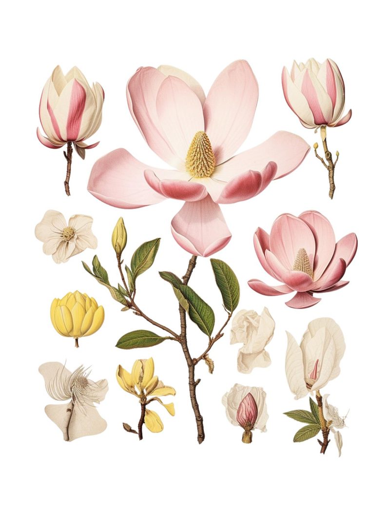 Botanica Obscura — Midnight Garden Collage Papers eBook page 12 — [object Object]