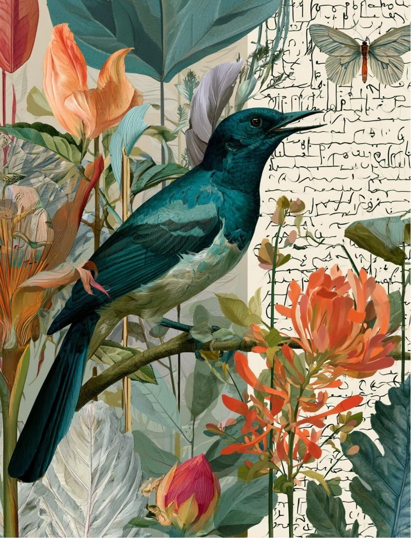 Botanica Obscura — Midnight Garden Collage Papers eBook page 13 — [object Object]