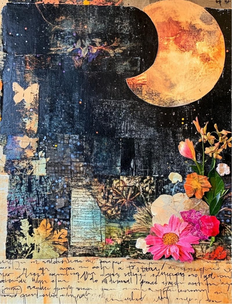 Botanica Obscura — Midnight Garden Collage Papers eBook page 14 — [object Object]