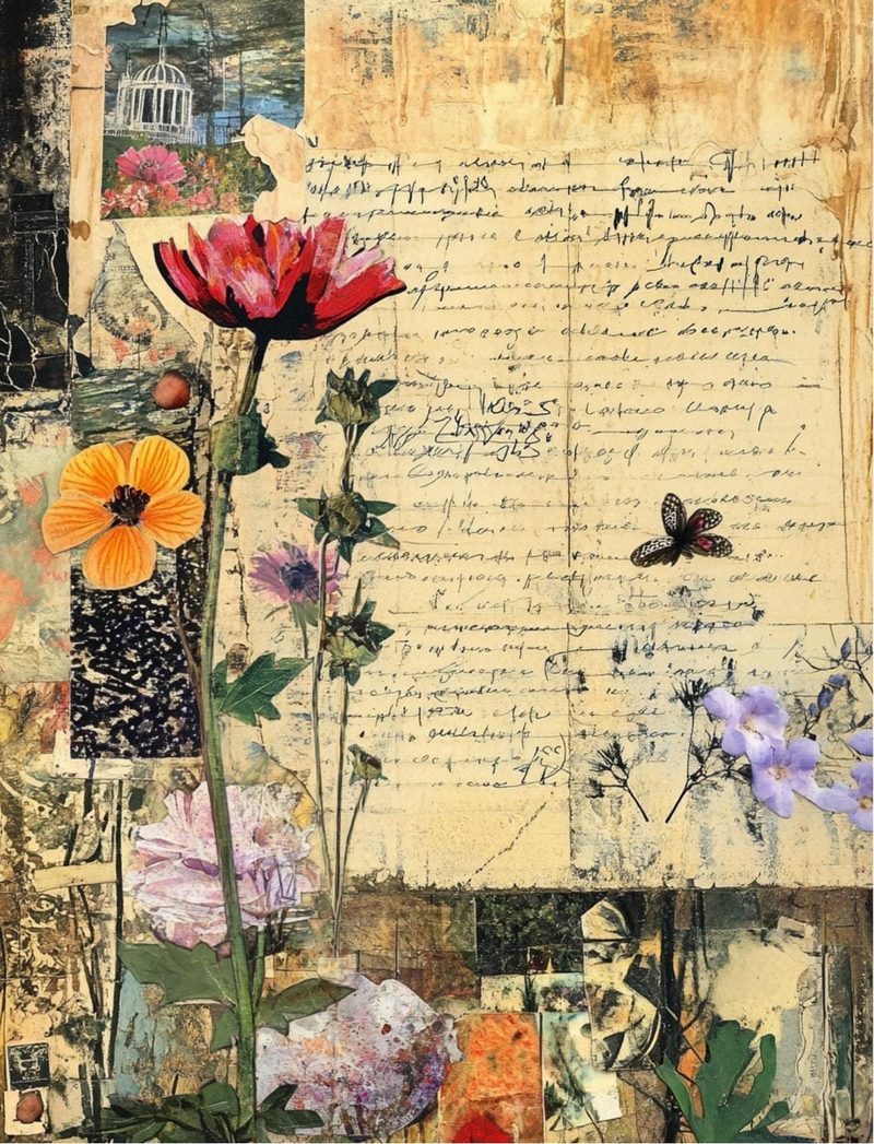 Botanica Obscura — Midnight Garden Collage Papers eBook page 15 — [object Object]