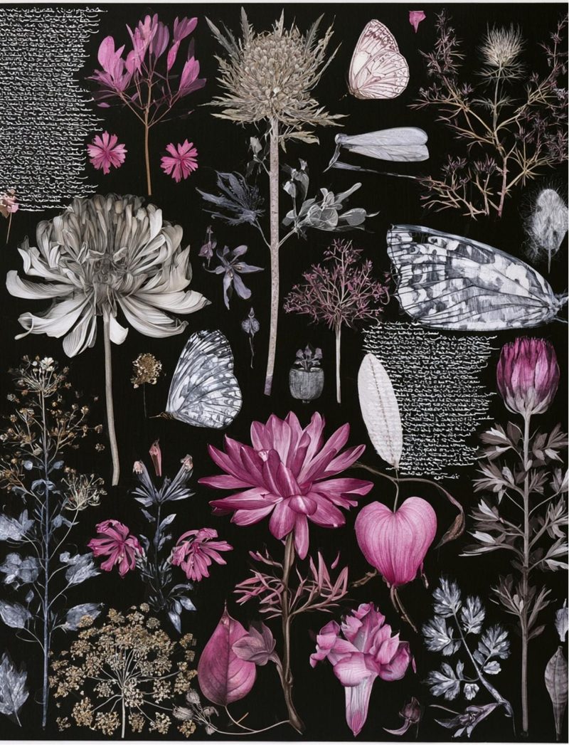 Botanica Obscura — Midnight Garden Collage Papers eBook page 18 — [object Object]