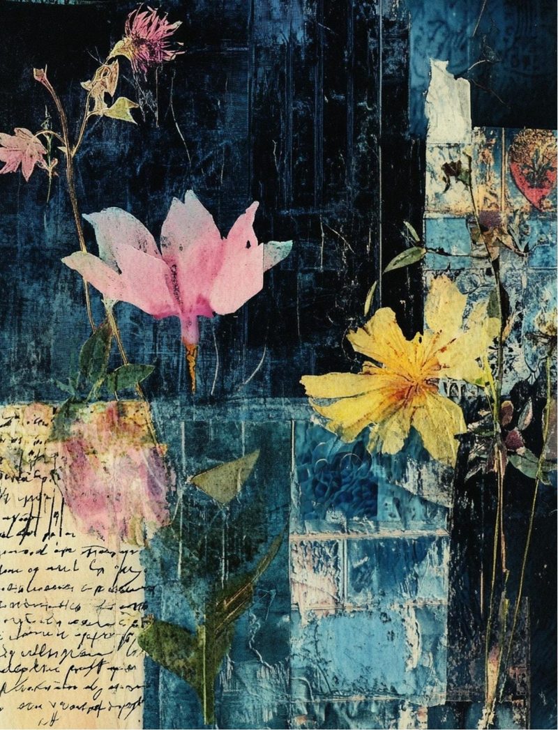 Botanica Obscura — Midnight Garden Collage Papers eBook page 19 — [object Object]