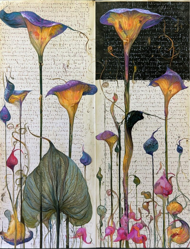 Botanica Obscura — Midnight Garden Collage Papers eBook page 20 — [object Object]