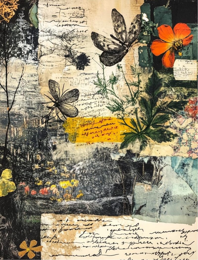 Botanica Obscura — Midnight Garden Collage Papers eBook page 22 — [object Object]