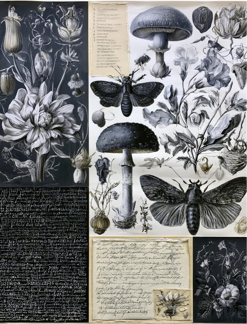 Botanica Obscura — Midnight Garden Collage Papers eBook page 23 — [object Object]
