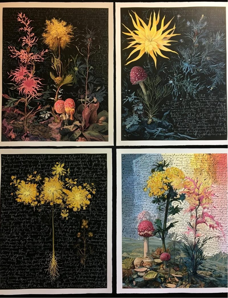 Botanica Obscura — Midnight Garden Collage Papers eBook page 27 — [object Object]