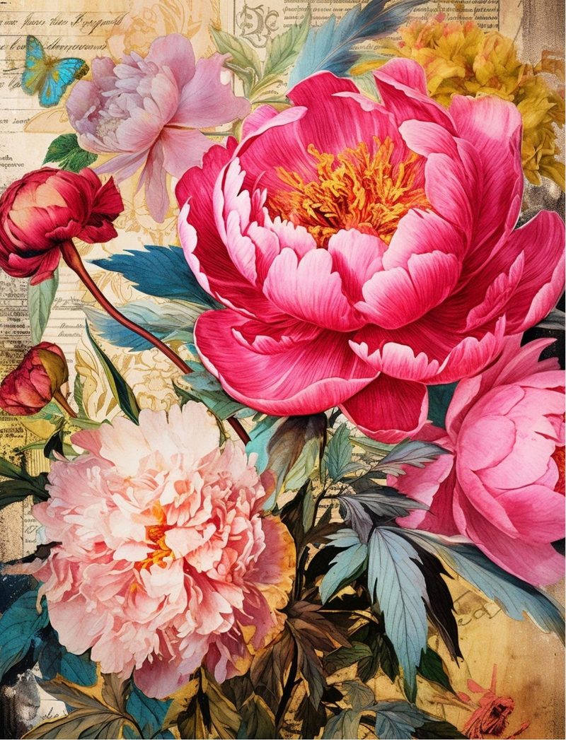 Botanica Obscura — Midnight Garden Collage Papers eBook page 30 — [object Object]