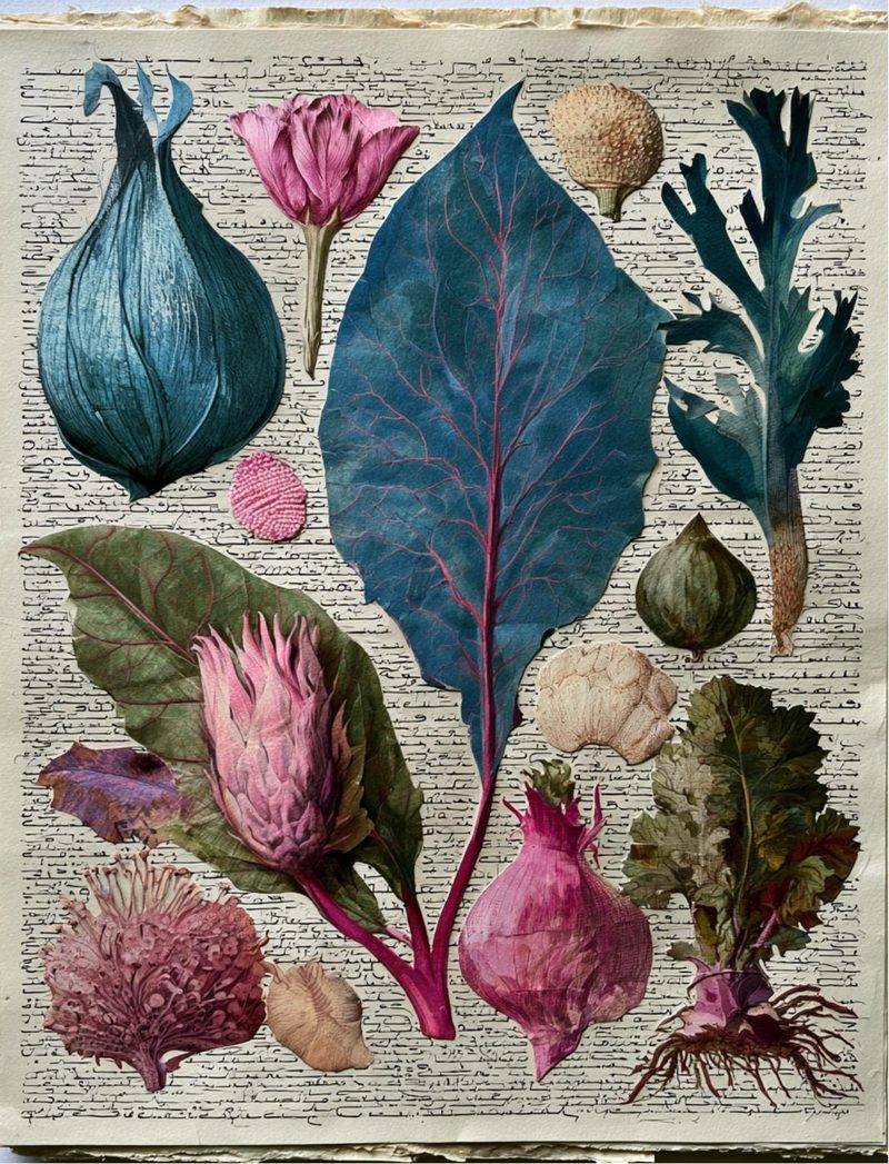 Botanica Obscura — Midnight Garden Collage Papers eBook page 33 — [object Object]