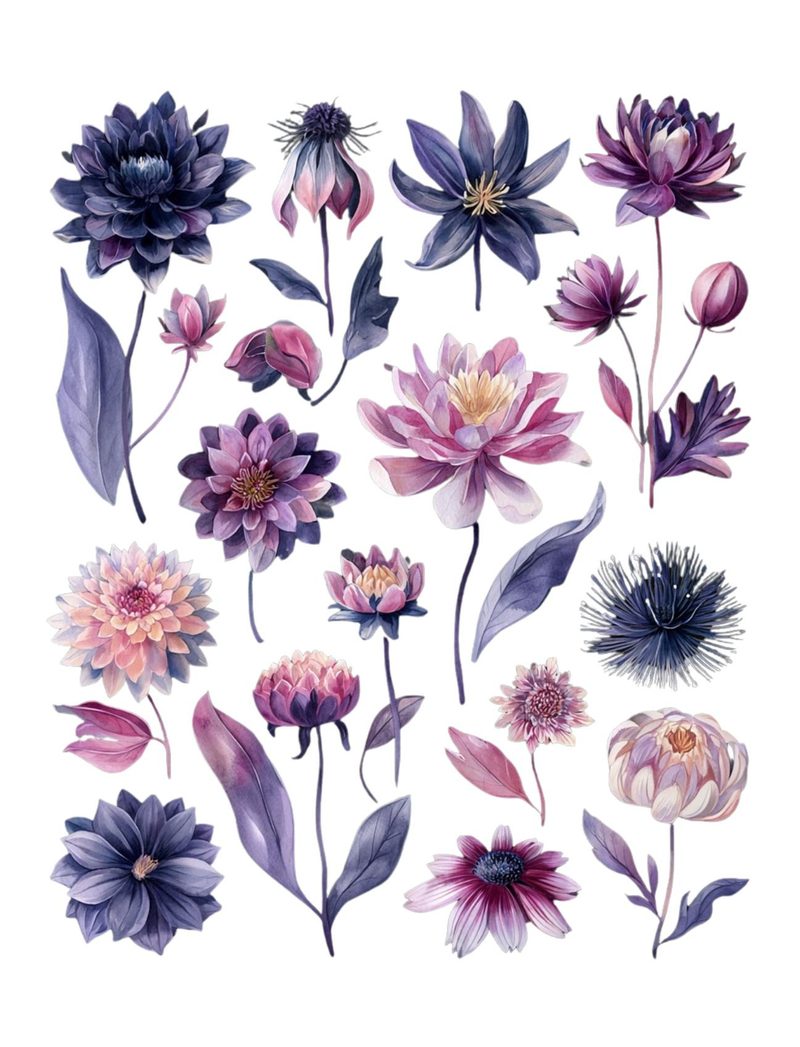 Botanica Obscura — Midnight Garden Collage Papers eBook page 36 — [object Object]