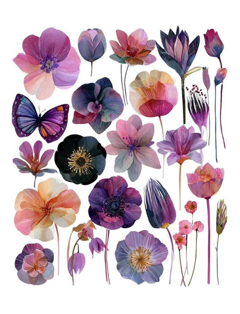 Botanica Obscura — Midnight Garden Collage Papers eBook page 38 — [object Object]