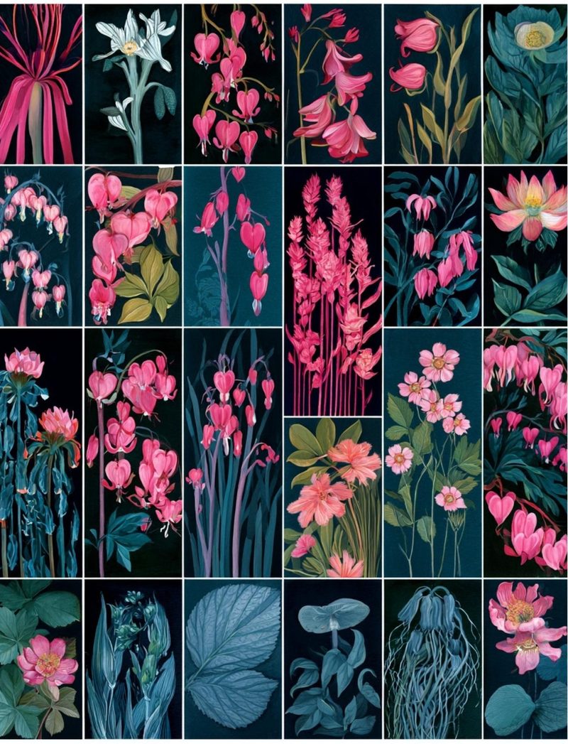 Botanica Obscura — Midnight Garden Collage Papers eBook page 56 — [object Object]