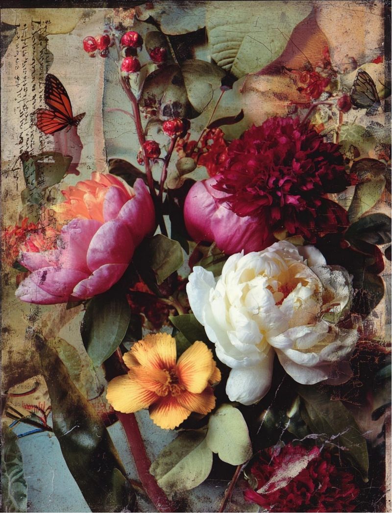 Botanica Obscura — Midnight Garden Collage Papers eBook page 59 — [object Object]