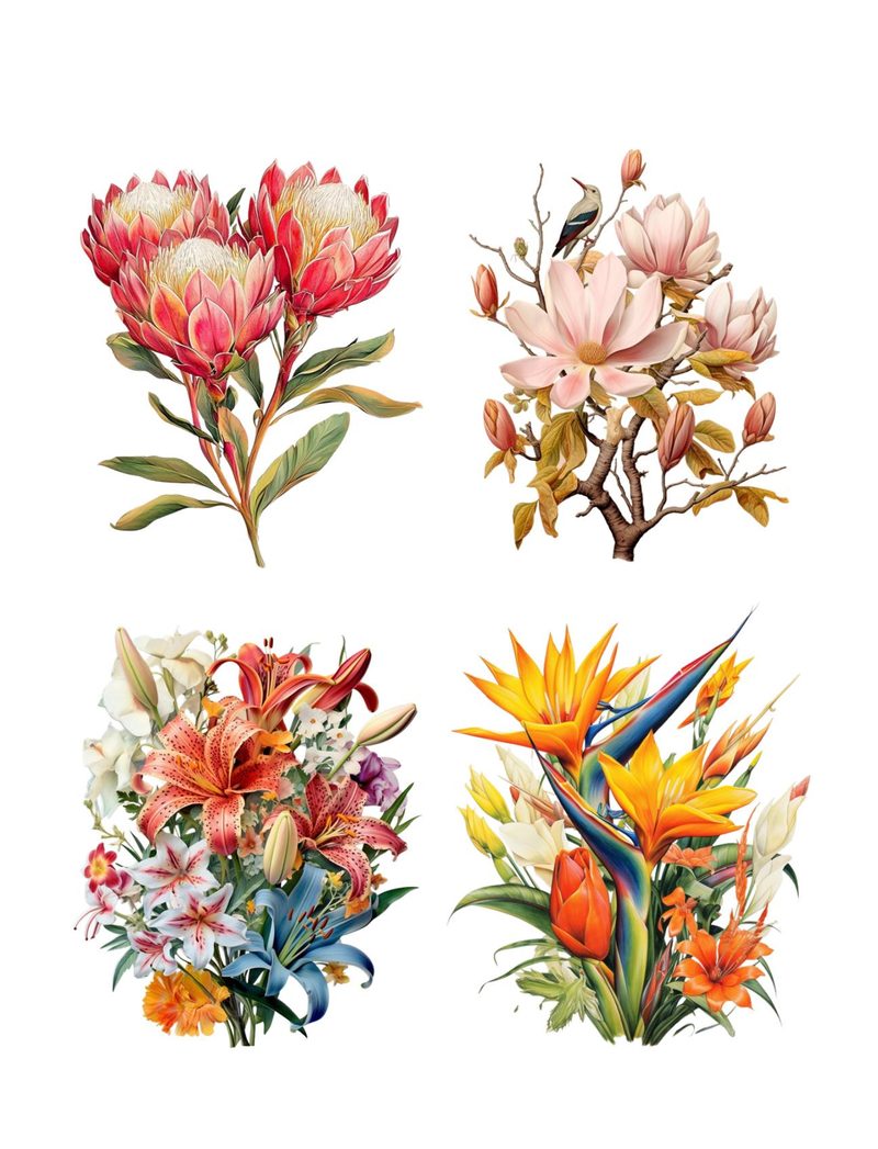 Botanica Obscura — Midnight Garden Collage Papers eBook page 6 — [object Object]