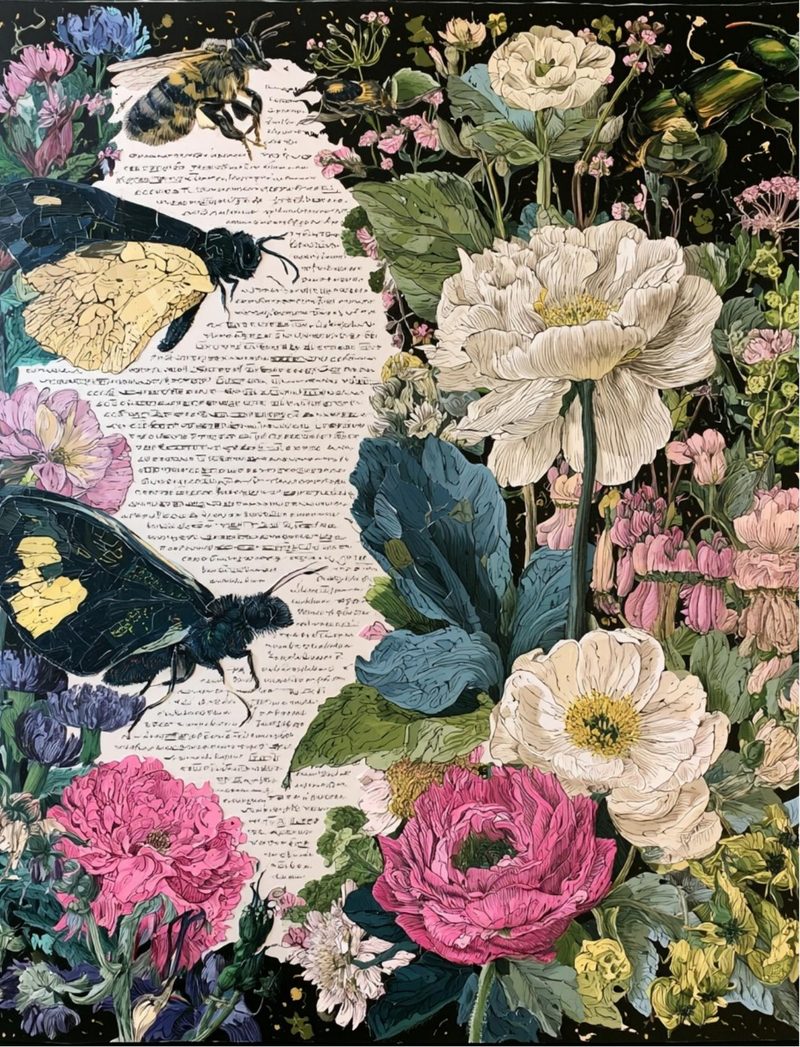 Botanica Obscura — Midnight Garden Collage Papers eBook page 61 — [object Object]