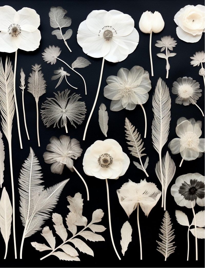 Botanica Obscura — Midnight Garden Collage Papers eBook page 70 — [object Object]