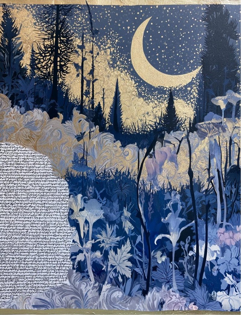 Botanica Obscura — Midnight Garden Collage Papers eBook page 77 — [object Object]