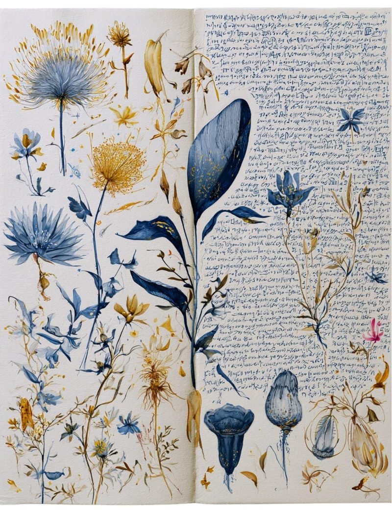 Botanica Obscura — Midnight Garden Collage Papers eBook page 81 — [object Object]