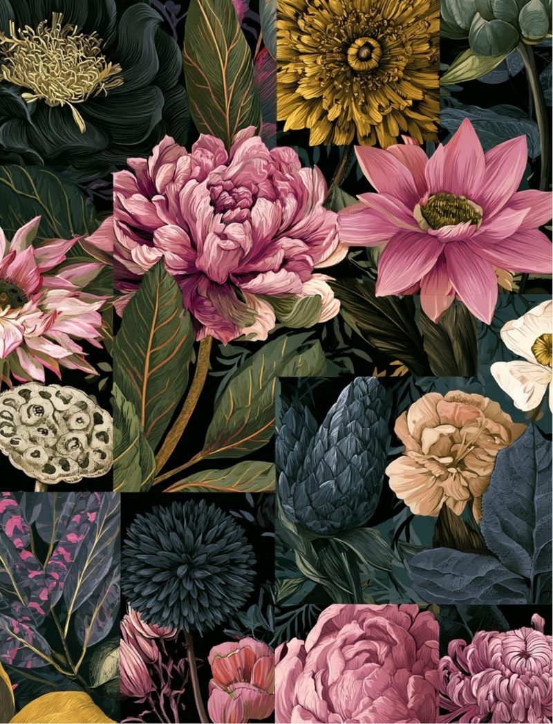 Botanica Obscura — Midnight Garden Collage Papers eBook page 84 — [object Object]