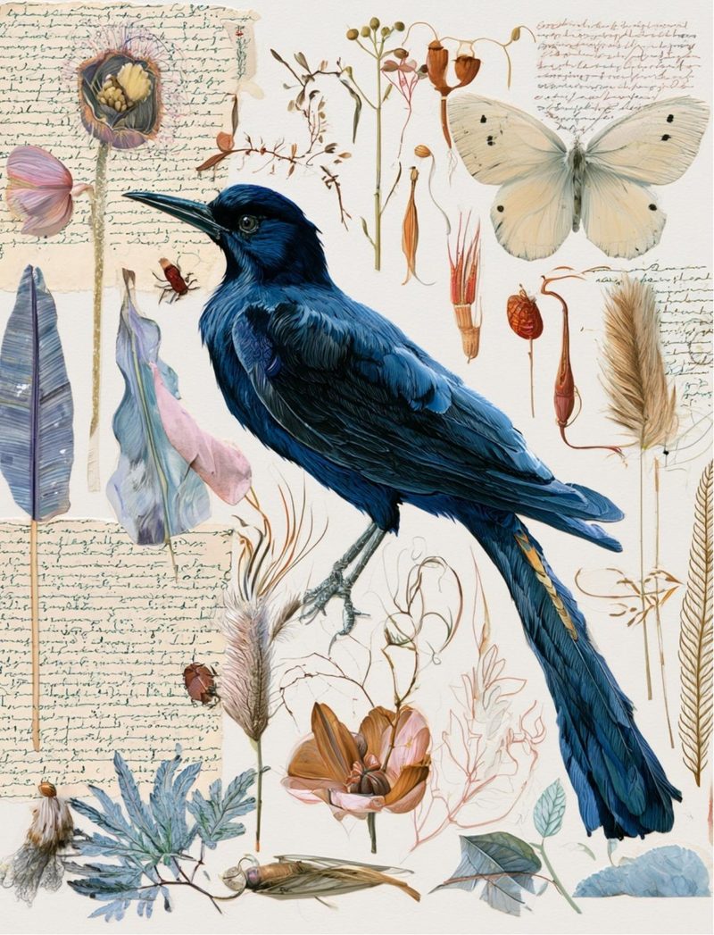 Botanica Obscura — Midnight Garden Collage Papers eBook page 89 — [object Object]