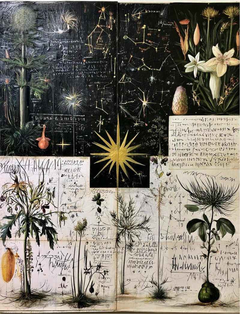 Botanica Obscura — Midnight Garden Collage Papers eBook page 90 — [object Object]