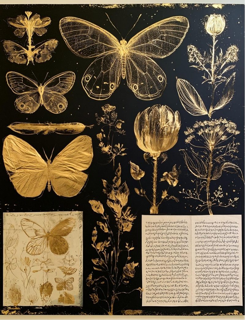 Botanica Obscura — Midnight Garden Collage Papers eBook page 92 — [object Object]