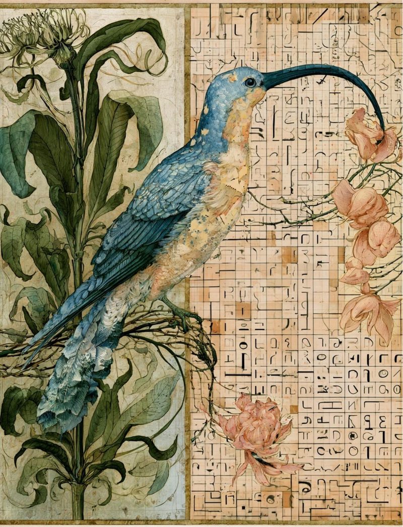 Botanica Obscura — Midnight Garden Collage Papers eBook page 93 — [object Object]
