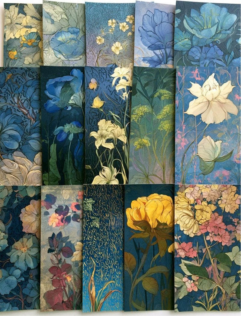 Botanica Obscura — Midnight Garden Collage Papers eBook page 94 — [object Object]
