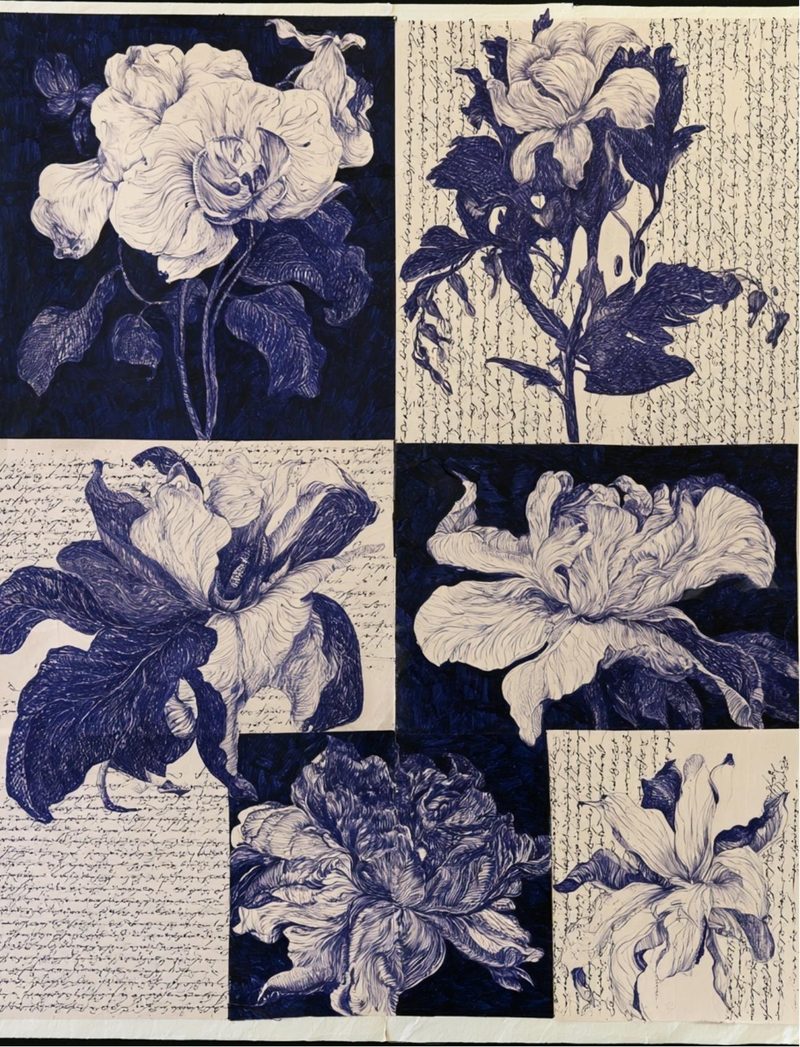 Botanica Obscura — Midnight Garden Collage Papers eBook page 96 — [object Object]