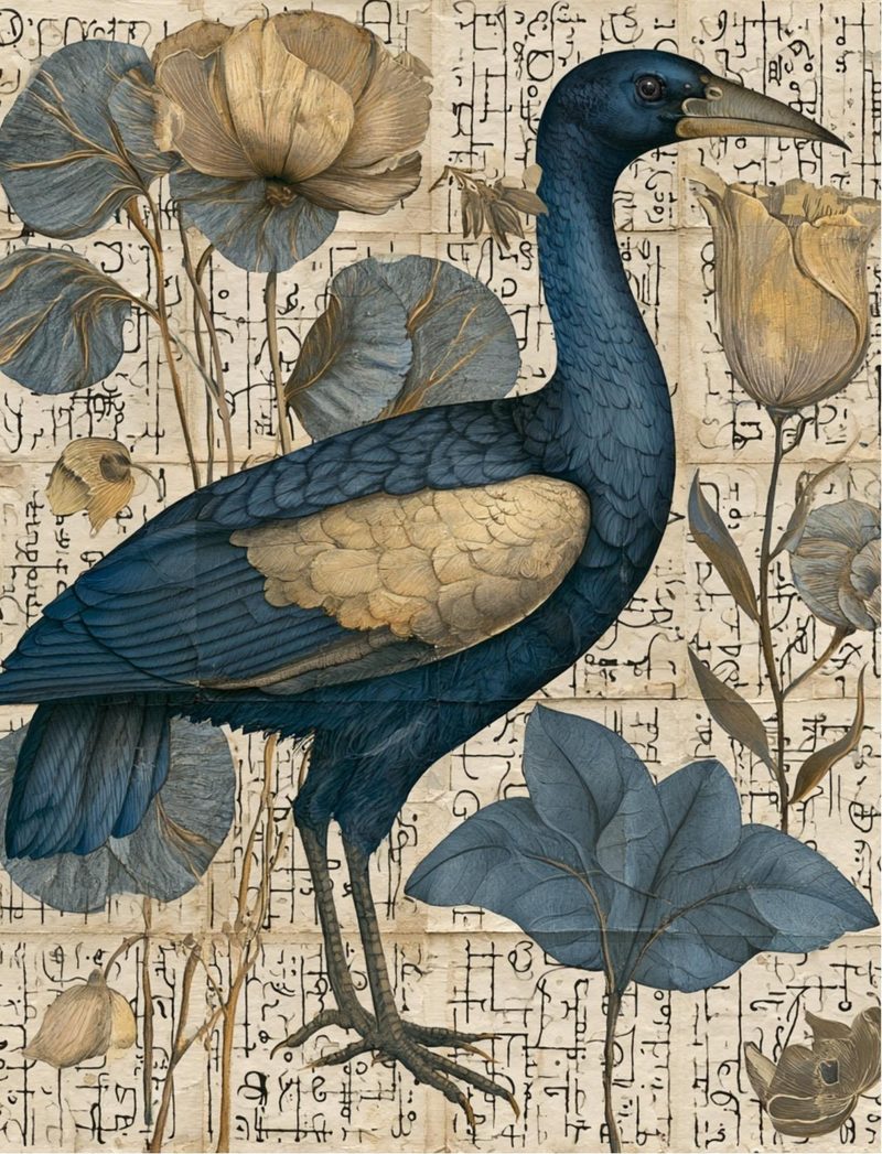 Botanica Obscura — Midnight Garden Collage Papers eBook page 97 — [object Object]