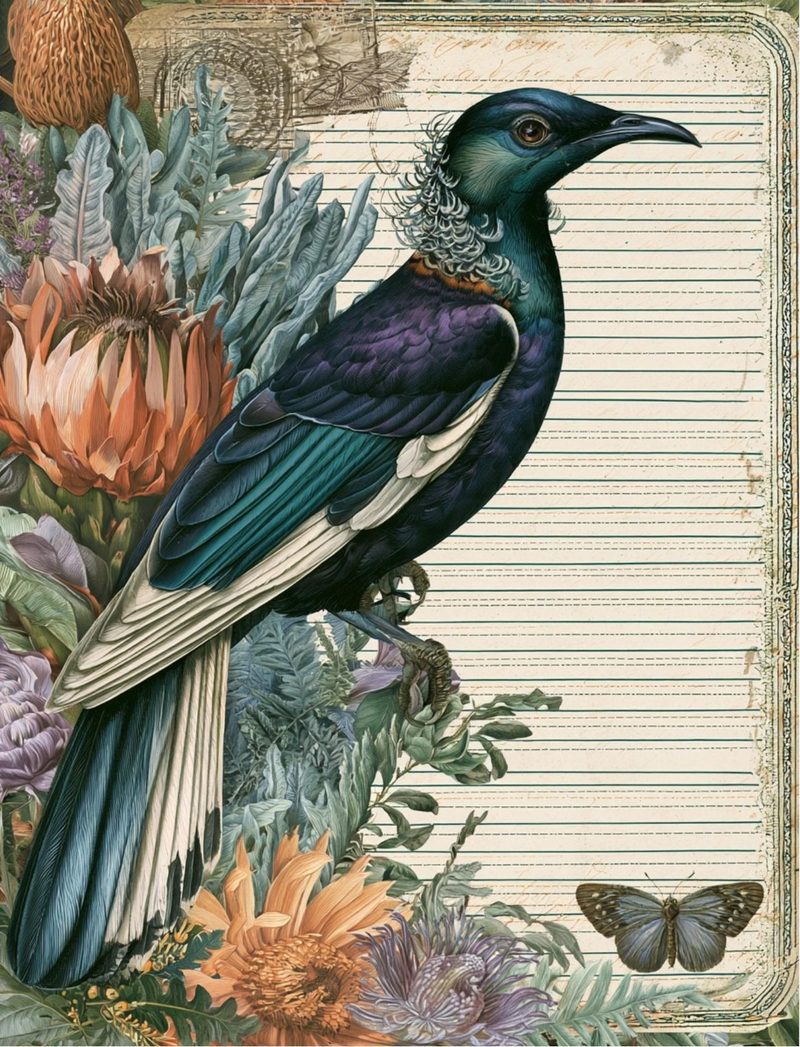 Botanica Obscura — Midnight Garden Collage Papers eBook page 99 — [object Object]