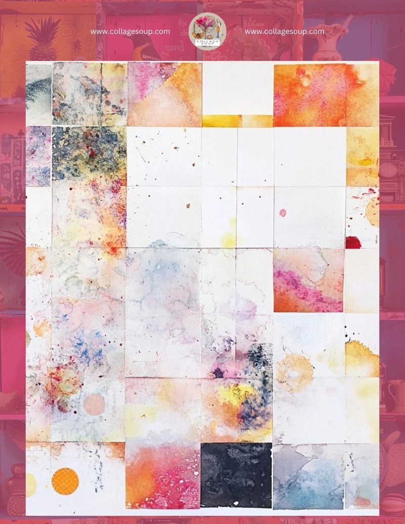 Hits of 2025 Collection eBook page 59 — abstract watercolor, mixed media collage, artistic background
