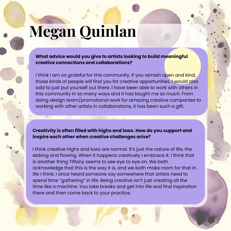 Creative Heroine Vol. III eBook page 48 — artist advice, creative collaboration, inspirational quote