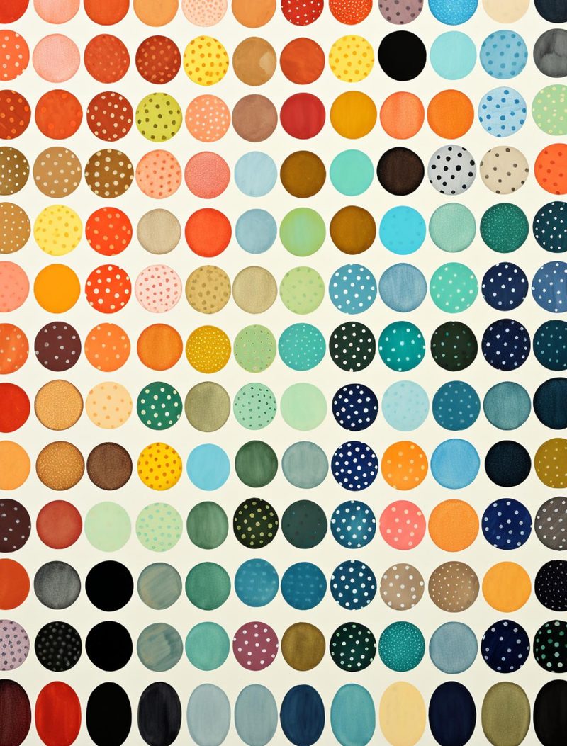 Dot, Dot, Dot eBook page 20 — geometric pattern, polka dots, colorful circles
