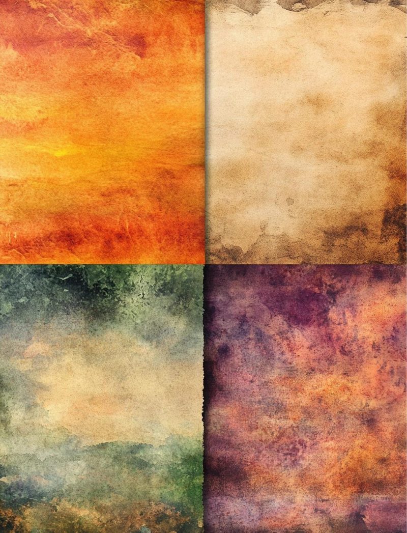 Dressed To Be Wild eBook page 94 — vintage backgrounds, distressed paper, watercolor texture