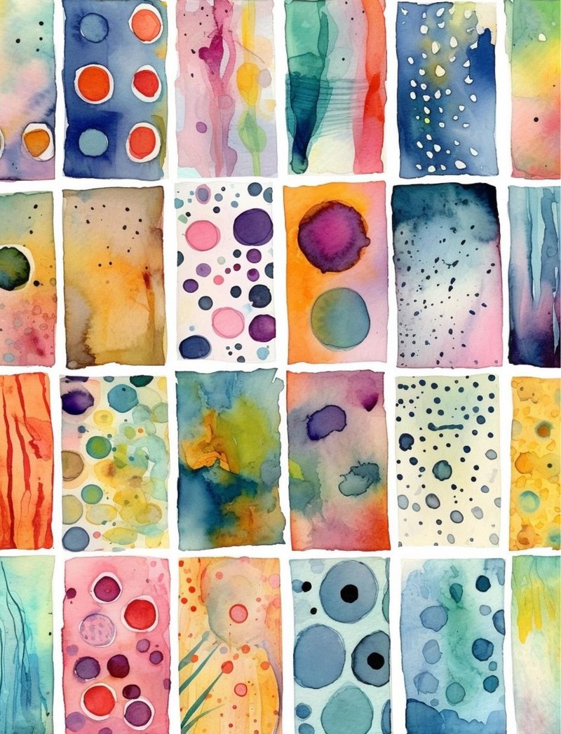 Everything & Nothing eBook page 24 — abstract watercolor, modern art, geometric circles