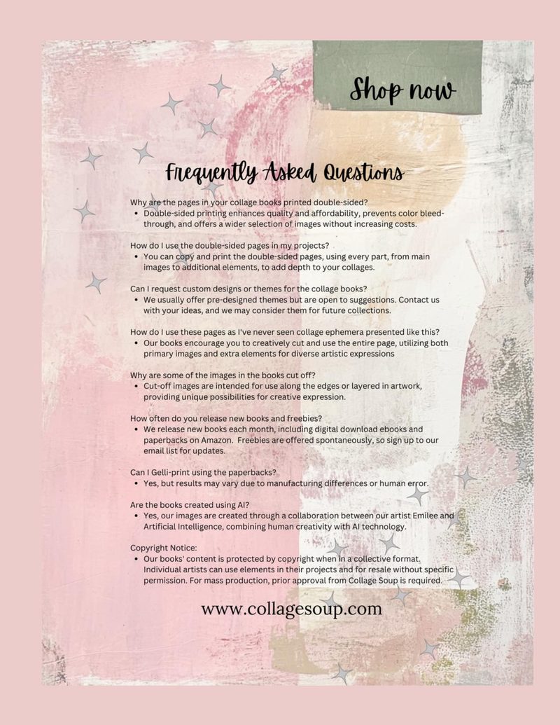 Free Love eBook page 68 — frequently asked questions, faq page, informational collage