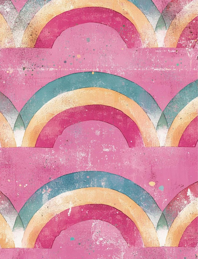 Punk Collage Girls — Free eBook Download page 16 — rainbow, retro geometric, vintage pattern