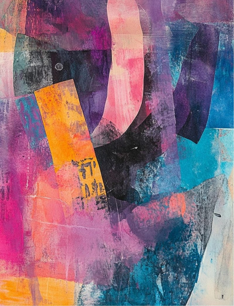 Gilded Pop eBook page 50 — abstract art, modern collage, mixed media