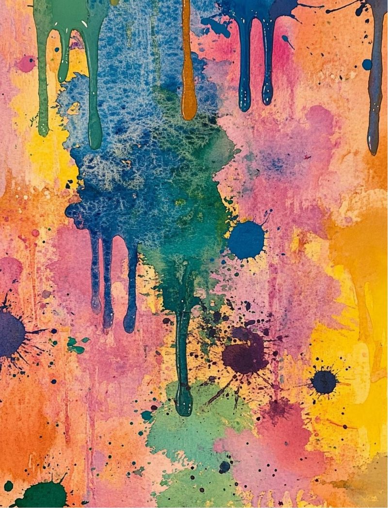 Gilded Pop eBook page 76 — abstract-art, paint-splatter, colorful-background