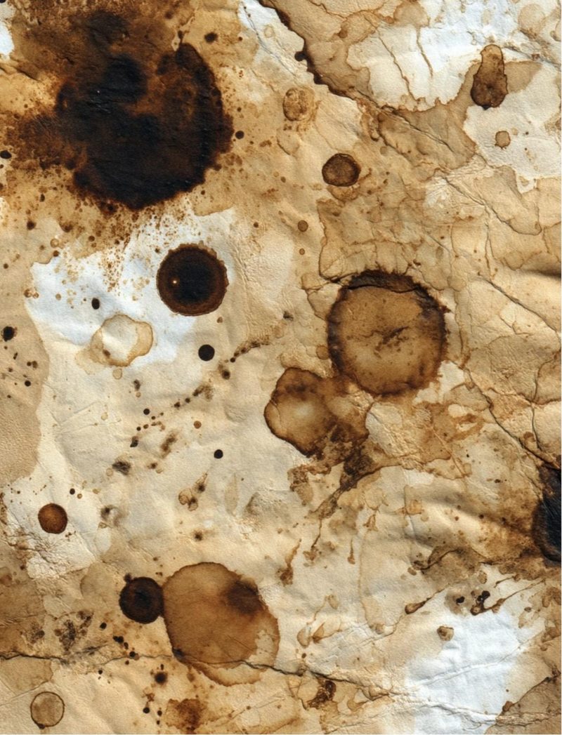 I Need A Drink eBook page 46 — vintage, aged paper, coffee-stained