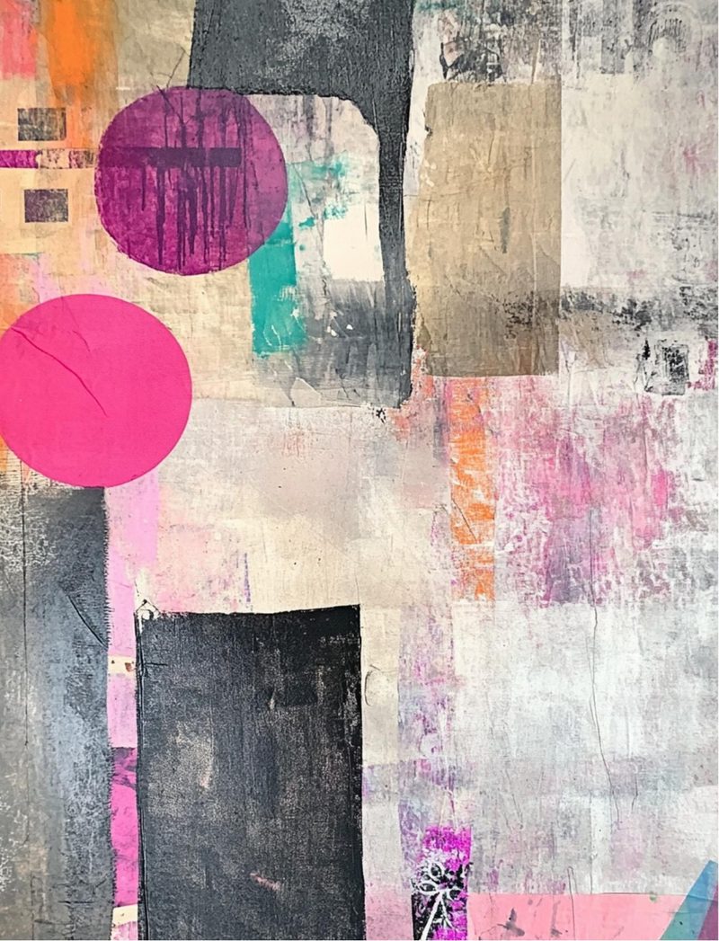 I Need This In My Life eBook page 26 — abstract collage, modern mixed media, geometric shapes