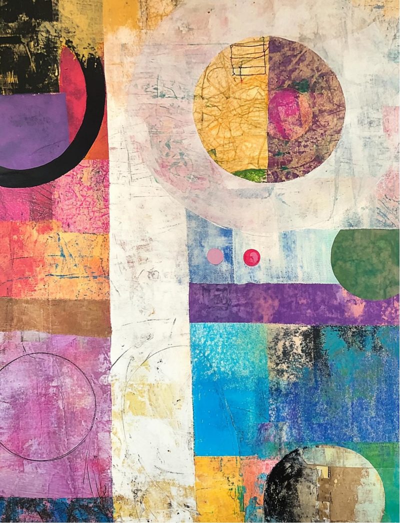 I Need This In My Life eBook page 28 — abstract art collage, geometric mixed media, colorful modern art