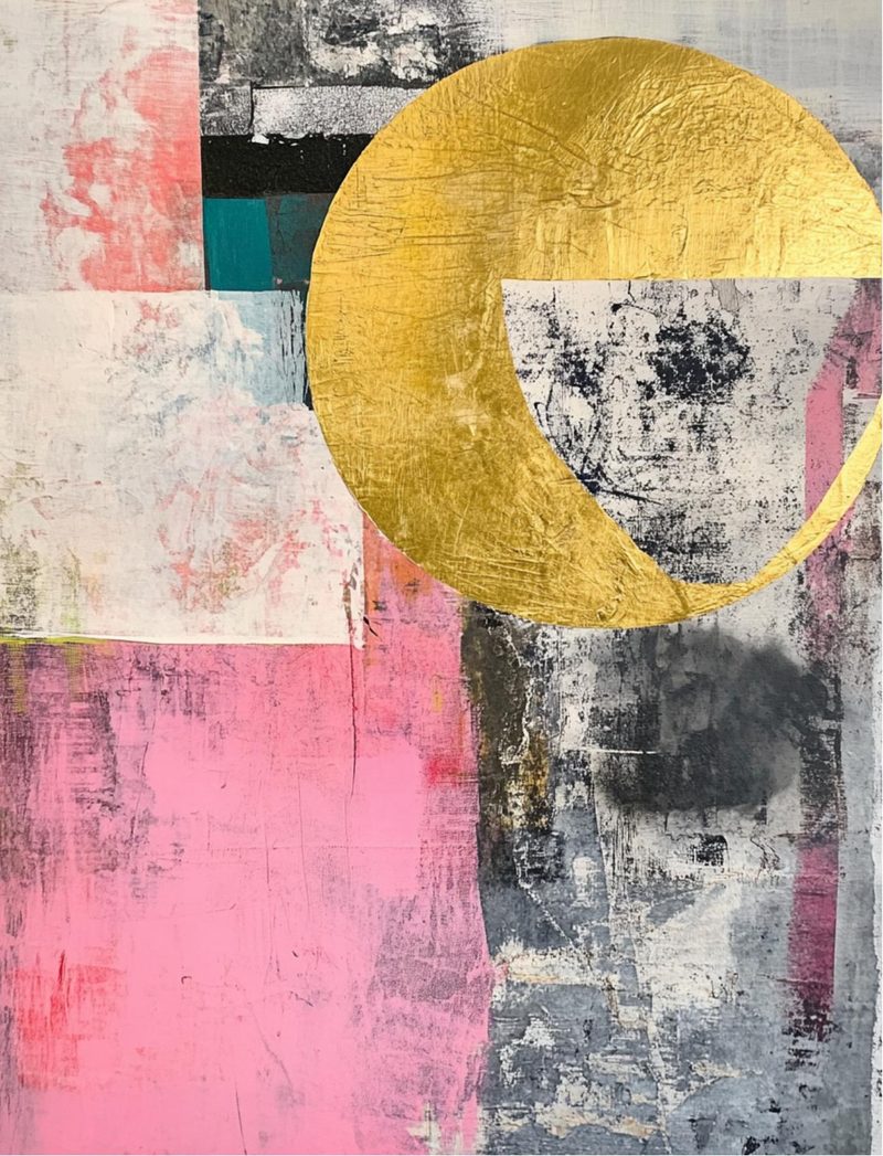 I Need This In My Life eBook page 36 — abstract collage, mixed media art, vintage aesthetic