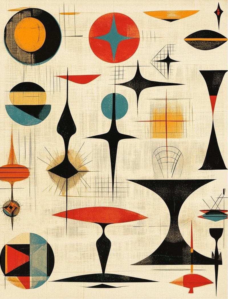 It’s Groovy Baby eBook page 65 — mid-century modern, atomic age, geometric patterns