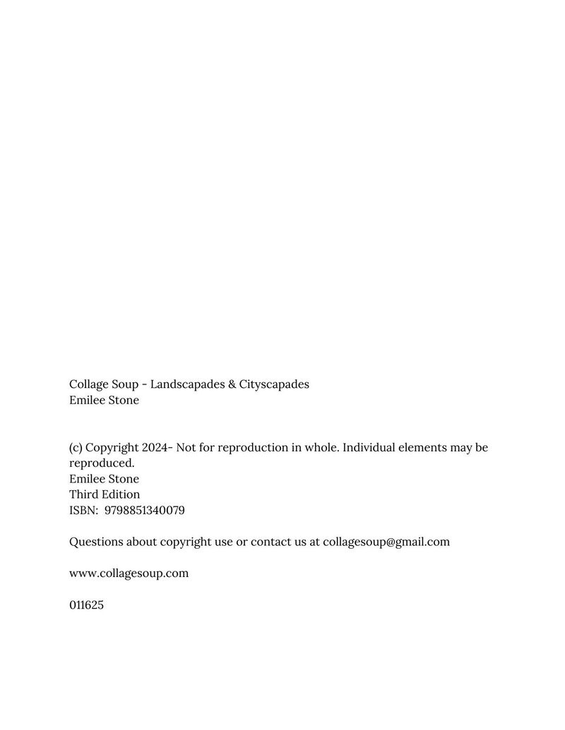 Landscapades & Cityscapades eBook page 3 — copyright information, book details, publication credits